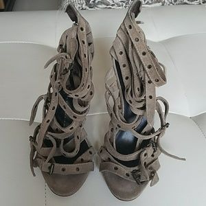 Giuseppe Zanotti suede strapped heels